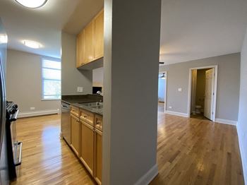 Rich wood cabinetry